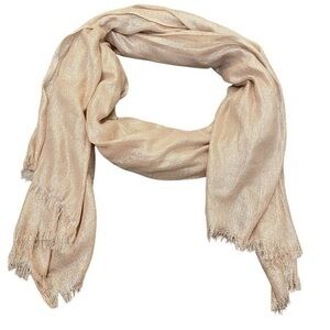 Pink Raw Hem Scarf